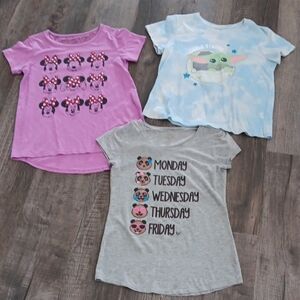 Girls Bundle Of Graphic T-Shirts